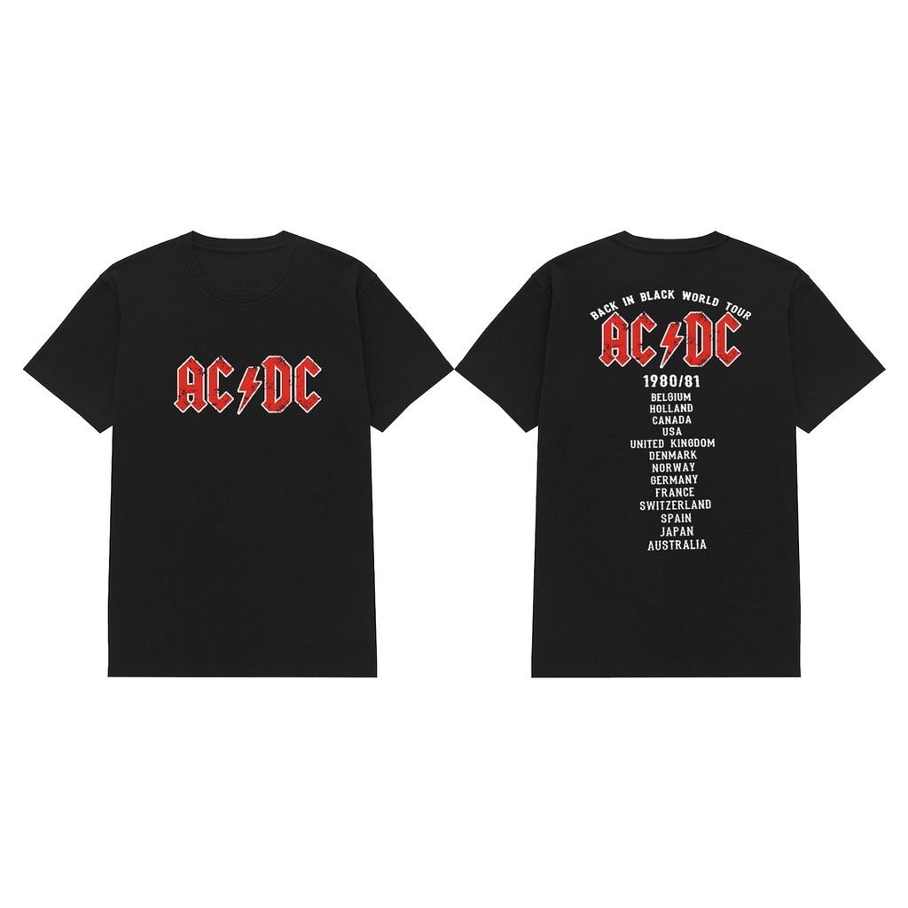 【COD】 KAOS BAND ACDC > ACDC BACK PRINT > ACDC > PINK FLOYD  > ORIGINAL BY H&M