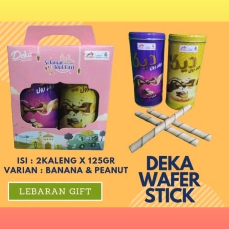 

Deka wafer roll tin gift box isi 2 ×100gr