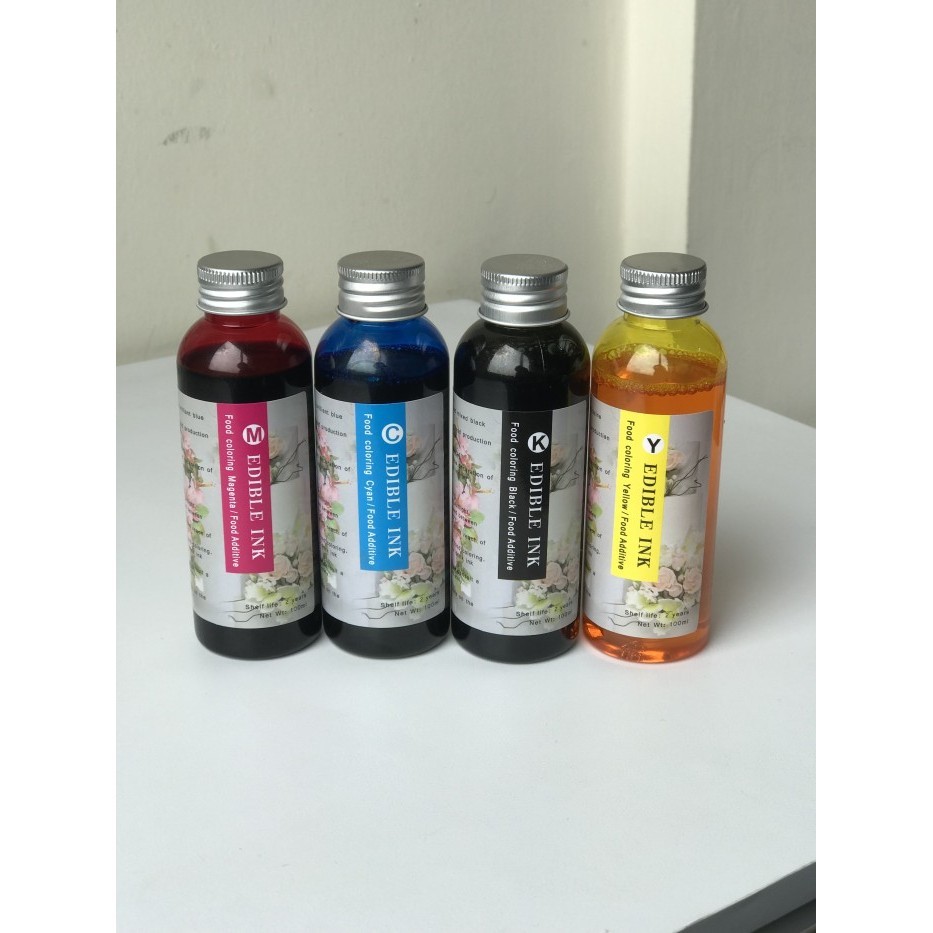 

Best Seller- EDIBLE INK / TINTA EDIBLE / EDIBLE PRINTER / 1 SET 4 WARNA