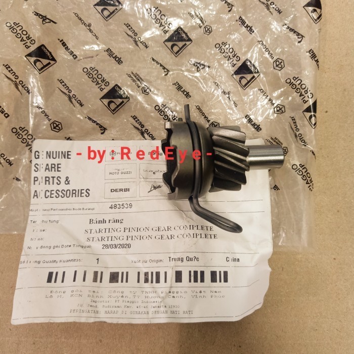 Starting Pinion Gear Vespa LX 483539 -RCHD14