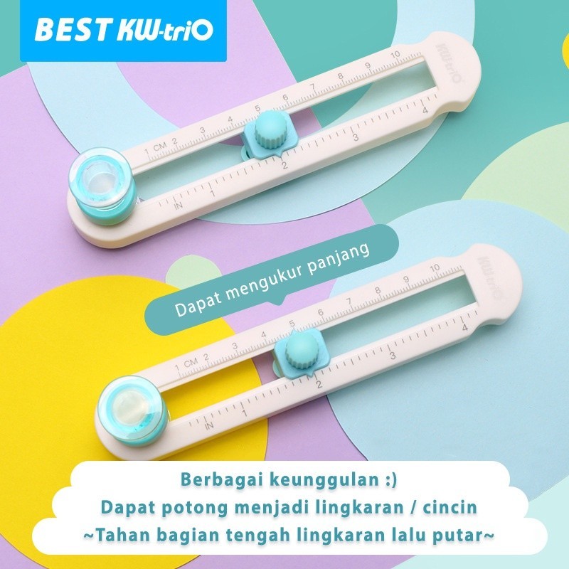 Circle Cutter Premium 1 cm - 10 cm / 1 - 4  inci Pisau Alat Potong Kertas Sticker Bulat / Lingkaran