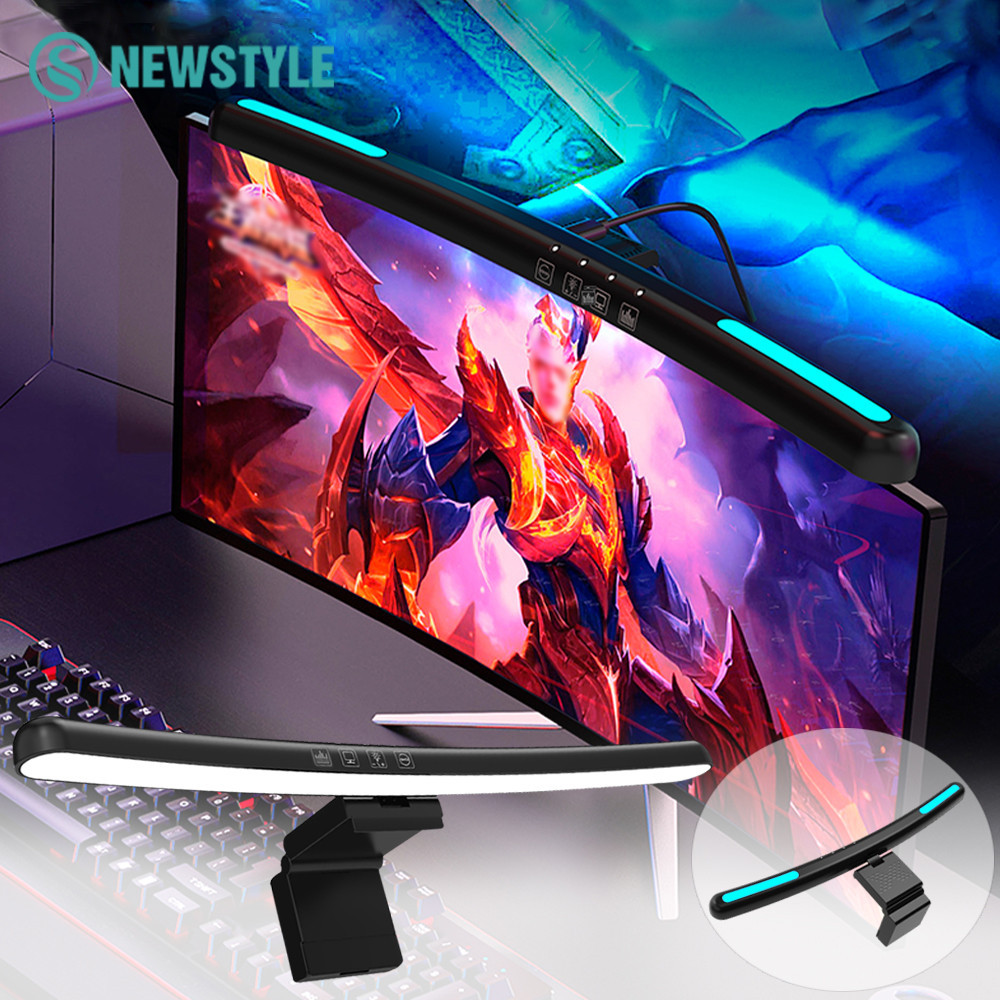 LED Monitor Light Bar RGB Screen Hanging Lights Curved Screen Monitor USB Reading Gaming Lighting Ey