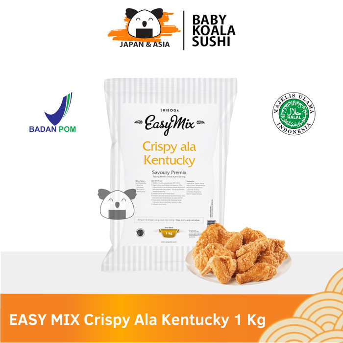 

Sale- EASY MIX Tepung Crispy Ala Kentucky 1 Kg Halal