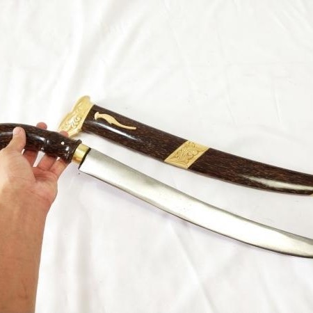 Pk3 GOLOK SEMBELIH AREN PANJANG BAJA PER UKIR BATIK