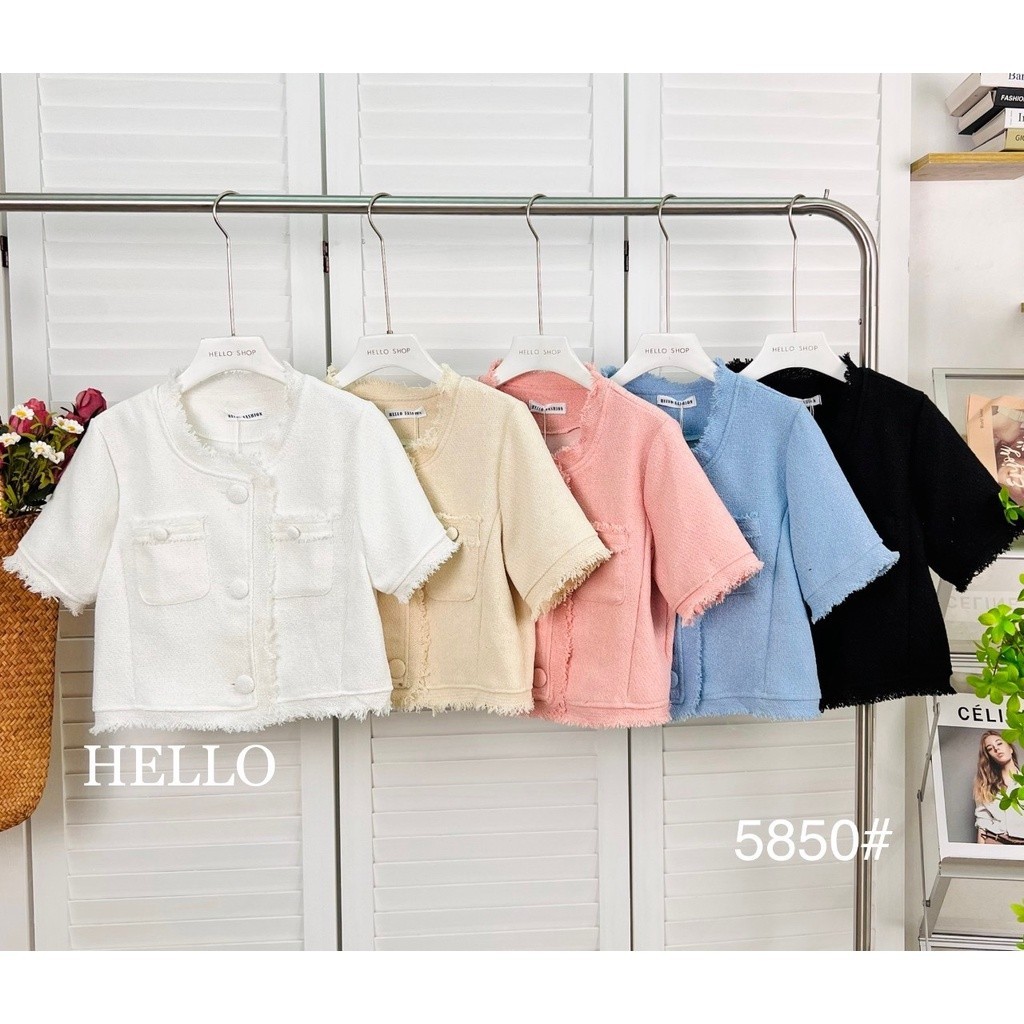 TWEED FRINGE TOP MERK HELLO IMPORT BANGKOK