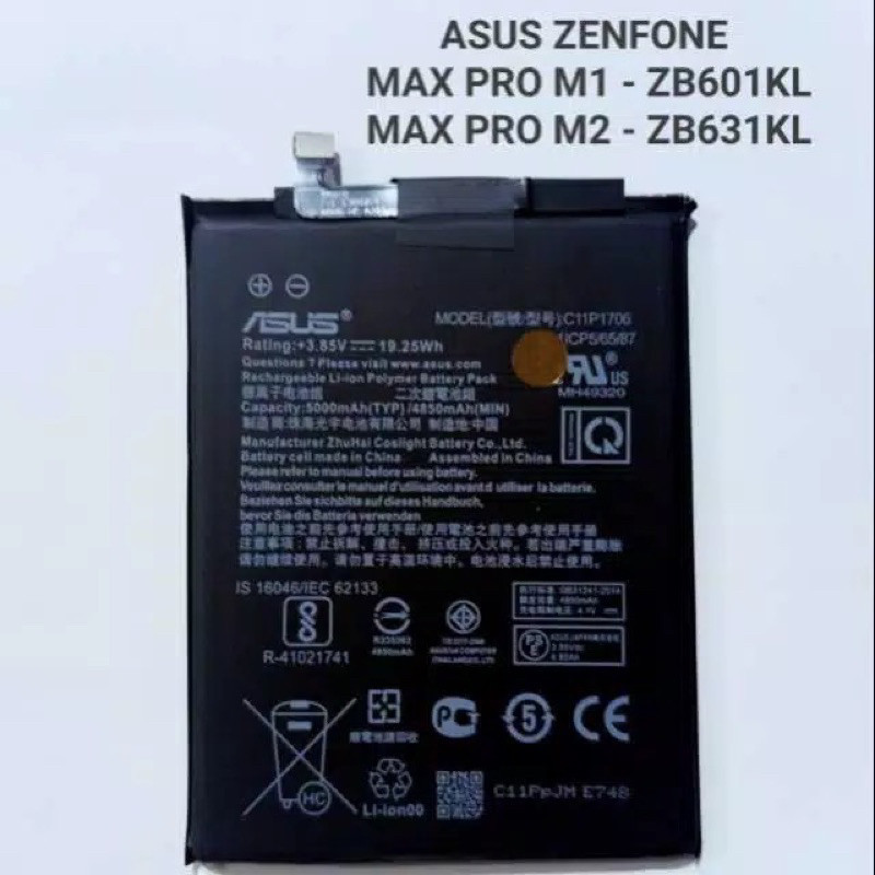 Baterai Batre Asus Zenfone Max pro M1 Asus Zenfone Max pro M2 baterai C11P1706 Original