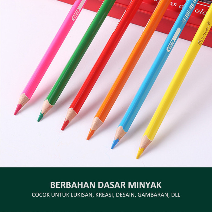 

✨LARIS✨ -36/72 Warna Pensil Warna Berbasis Minyak Set Pensil Gambar Segitiga Wa - 72PCS