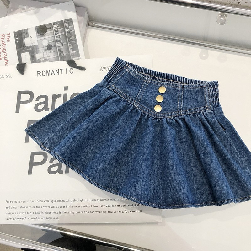 BEST SELLER ~(2-9 tahun) Rok Pendek Jeans Anak Perempuan Import | Bawahan Rok Pendek Anak Perempuan 
