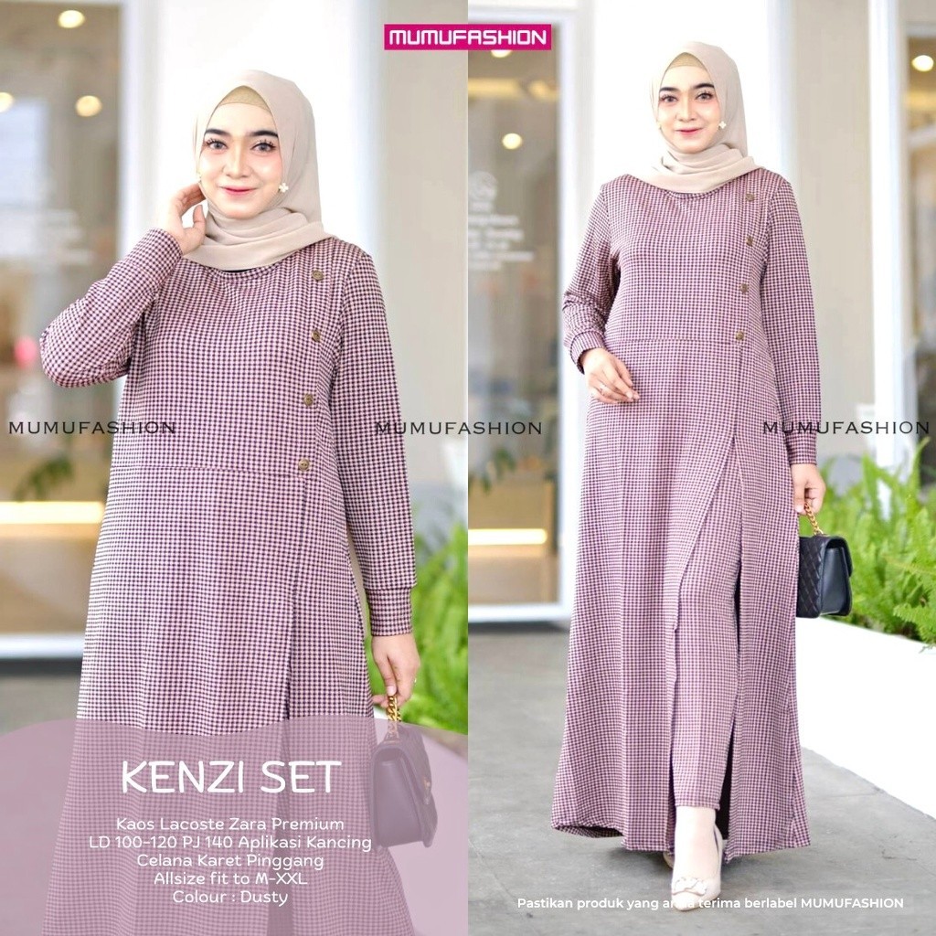 KENZI SET // KESSY SET SESYA SET Stelan Muslimah Jumbo Grosir Baju Kenzi Set by MUMUFASHION SOLO