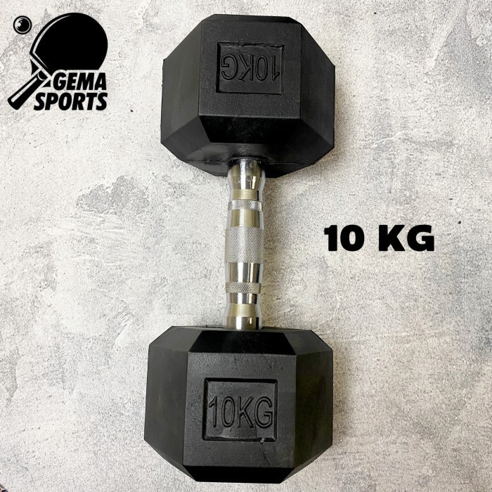 dumble barbel rubber hexagonal ROX 10 kg