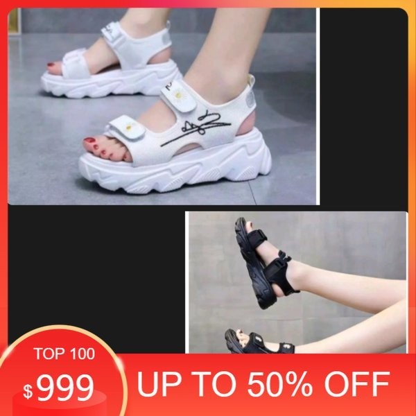 NEW - Sandal Gunung Casual Tali Bunga Wanita Dewasa Murah Modis Sendal GN Korea Strap 2 Cewek Lucu S