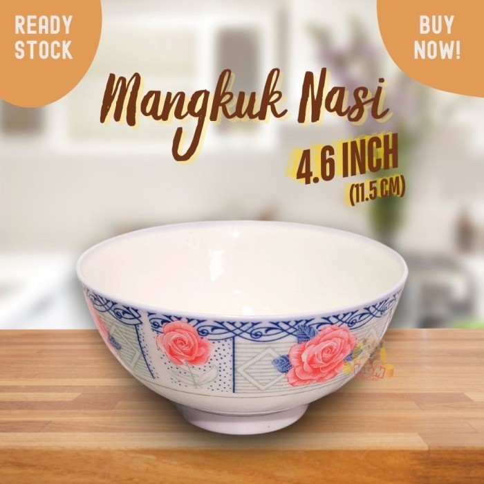Mangkok keramik 4.5inch mangkok Nasi soup 11cm MOTIF bone China
