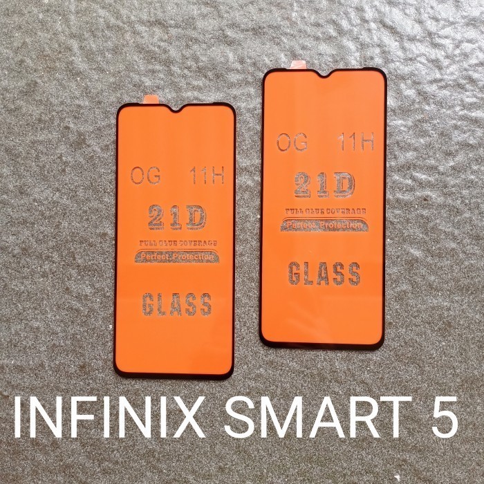 Temperglass INFINIX SMART 5 full layar Anti gores kaca screen guard