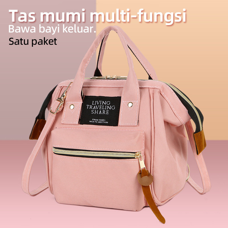 Tas bayi multifungsi tas popok bayi kapasitas besar dengan kasur tidur ransel tas popok bayi ransel 