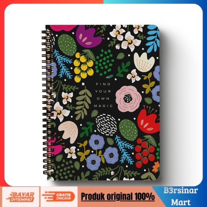 

[KUALITAS TERBAIK] Papermark A5 Spiral Notebook Find Your Own Magic
