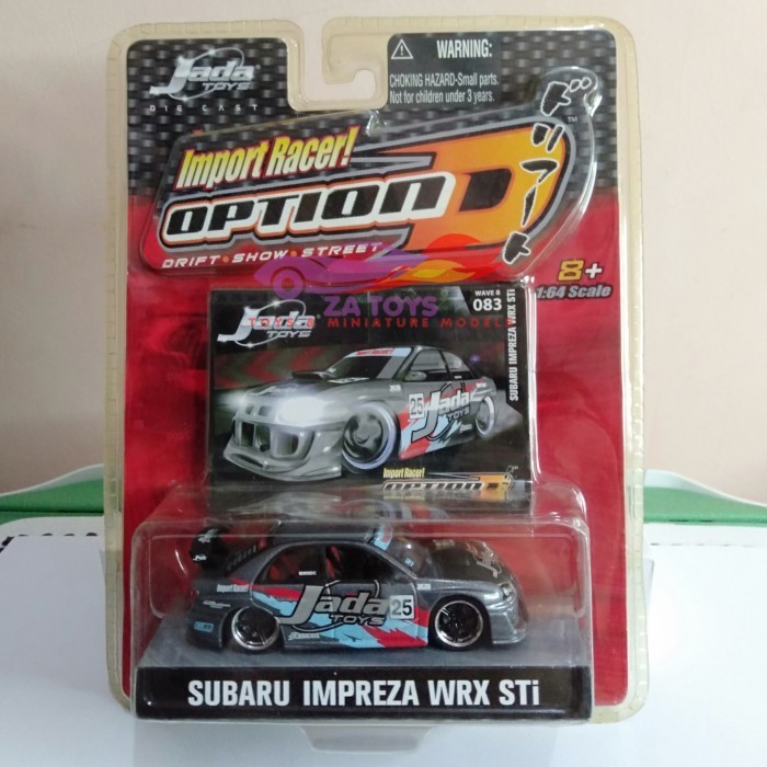PTS99 Diecast Subaru Impreza WRX STI Grey by Jada Import Racer Option D 64