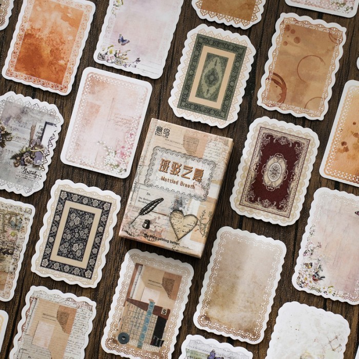 

30 Pcs/ Pack Sticker Dekorasi MOTTLED BREATH Deco Journal Scrapbook DIY Craft