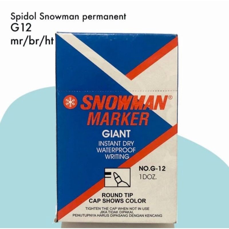 

[Per PCS] Spidol SNOWMAN permanent G12 - ABO
