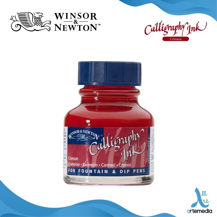 

574FE~ Sale Promo Tinta Kaligrafi Winsor & Newton 30ml Bottle Calligraphy Ink - CRIMSON