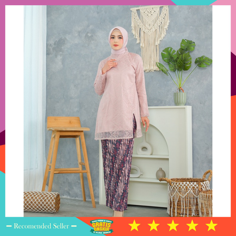 Kebaya Viral Keren Model Terbaru Kekinian / Set Tunik Gami/ Atasan Kebaya/ Atasan Brukat/ Kebaya Wis