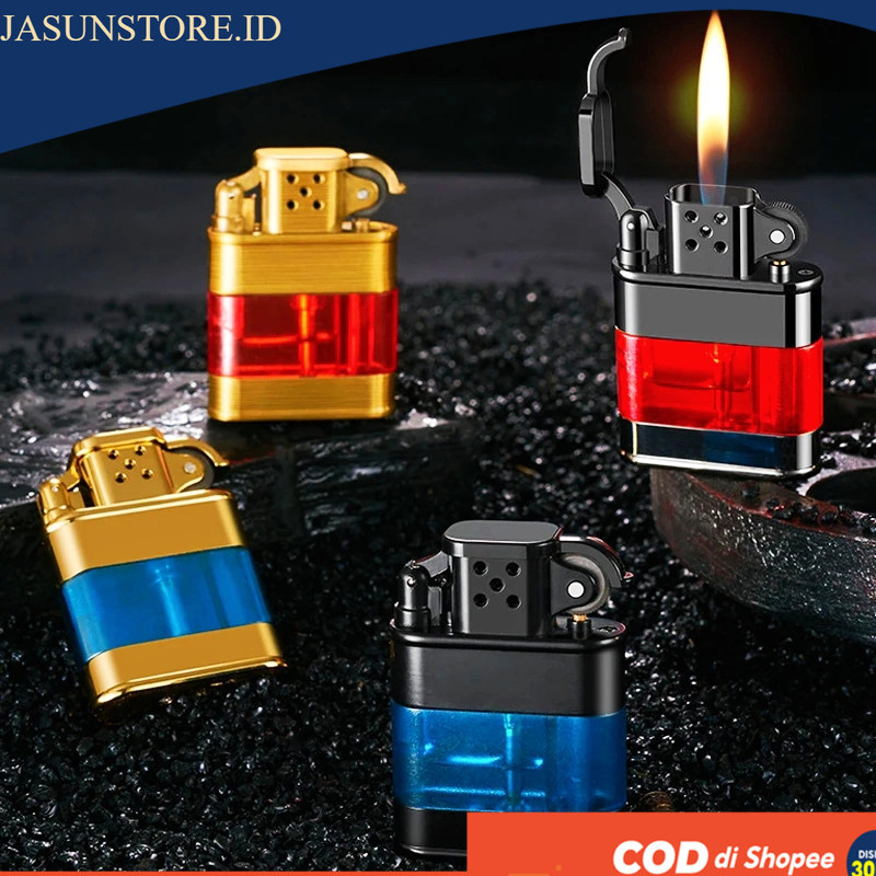 KOREK API GAS TABUNG TRANSPARAN KOREK RODA API KLASIK