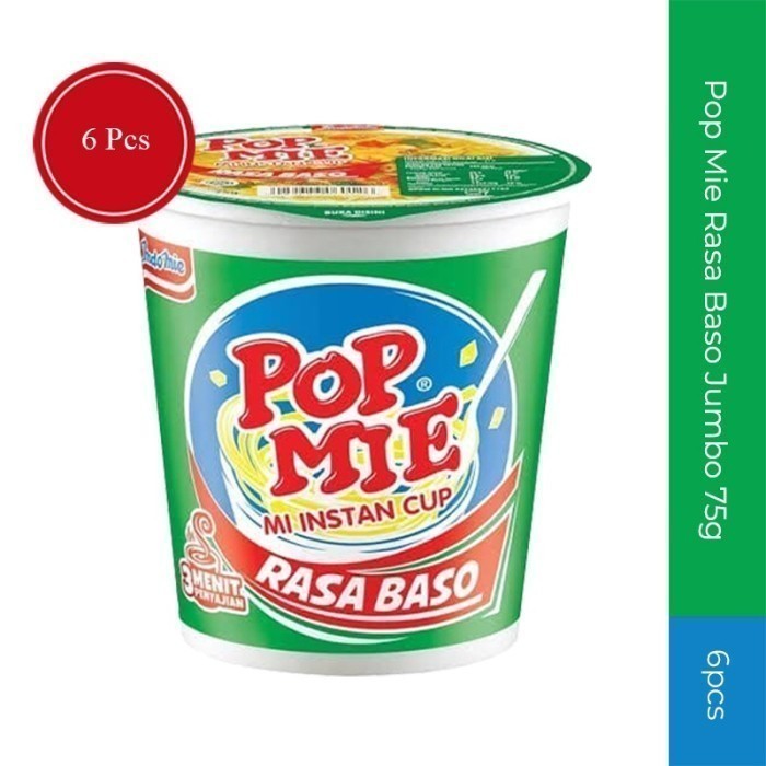 

POP MIE RASA BAKSO JUMBO 75 g - 6 pcs afewmart