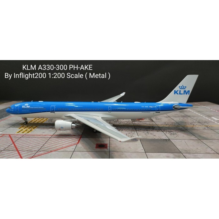 DIECAST PESAWAT TERBANG KLM A330-300 PH-AKE By Inflight200 1:200 Skala Metal AIRCRAFT DIECAST