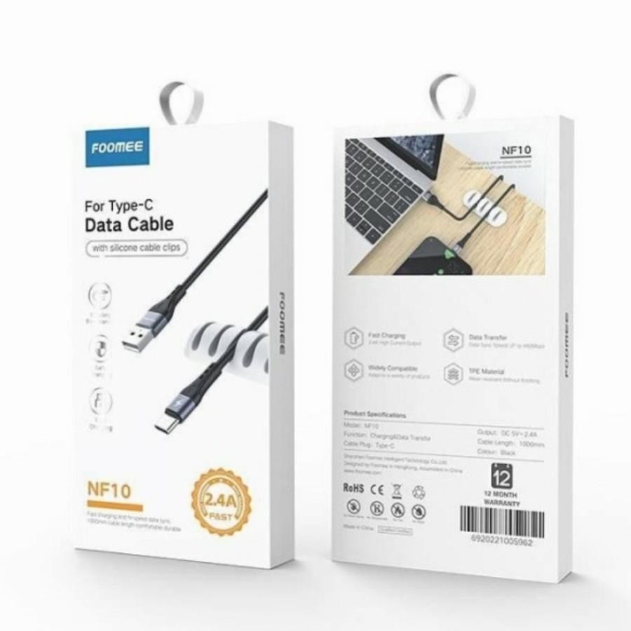 [Tokome23] COD HC Kabel Data Foomee Type C NF10 Black Cable