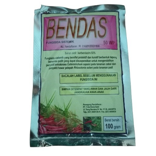 (COD) Pencegah Patek Pathek Cabe Fungisida Sistemik Bendas 50 WP 100 gram Bahan Aktif Karbendazim