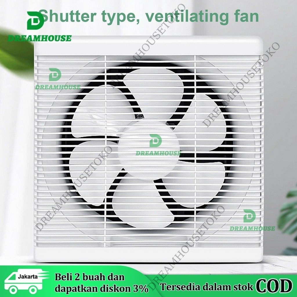 Exhaust Fan/Exhaust /Fan Wall Fan Kipas Dinding Ukuran 10/8 Inch 10/8"  24/20 cm/Wall / Dinding / Ex