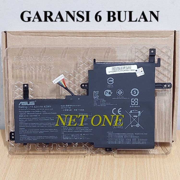 Baterai Laptop Asus VivoBook 15 M513U M513UA M513 M513I M513IA B31N1842 -NETONE