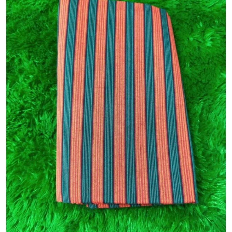 LURIK Kain Lurik surjan Hijau Orange