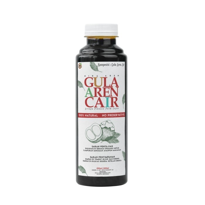 

[[ K23 - BEST SELLER ]] Gula Aren Cair liquid Arenga palm Sugar 500 ml - 250 Ml