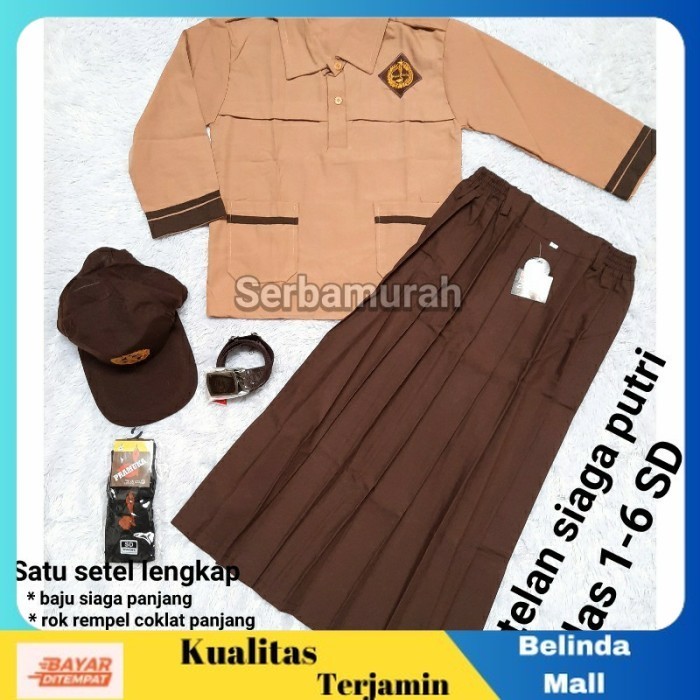 

⭐KUALITAS TERBAIK⭐ setelan seragam pramuka perempuan baju siaga panjang rok panjang 6 tahun Terlaris