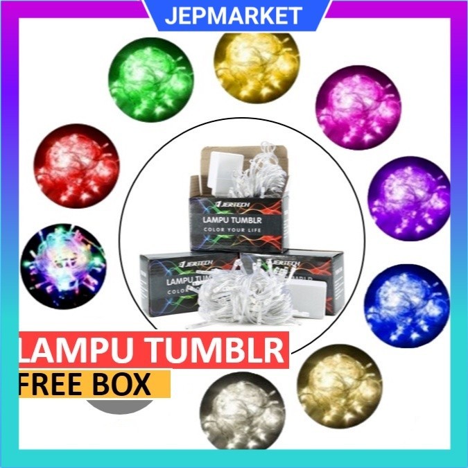 Makassar Lampu tumblr LED / lampu hias tumblr / Lampu natal lampu kamar lampu dekor lampu panggung10