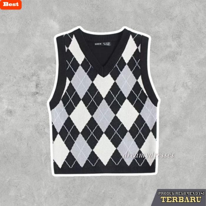 rok wanita kekinian aruna apparel Set 53 Vintage - One Set (Vest, Pashmina, Rok, Kemeja) Setelan Per