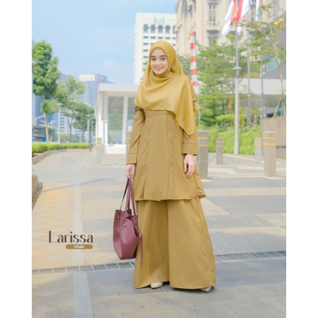 Larissa Maharrani/ Larissa Khaki/ Baju dinas Khaki/ Gamis Dinas/Gamis Pemda