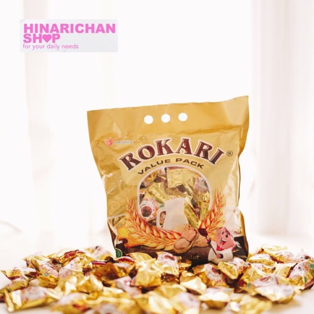 

Rokari Wafer Bulat Salut Cokelat Dan Kacang 350 Gram