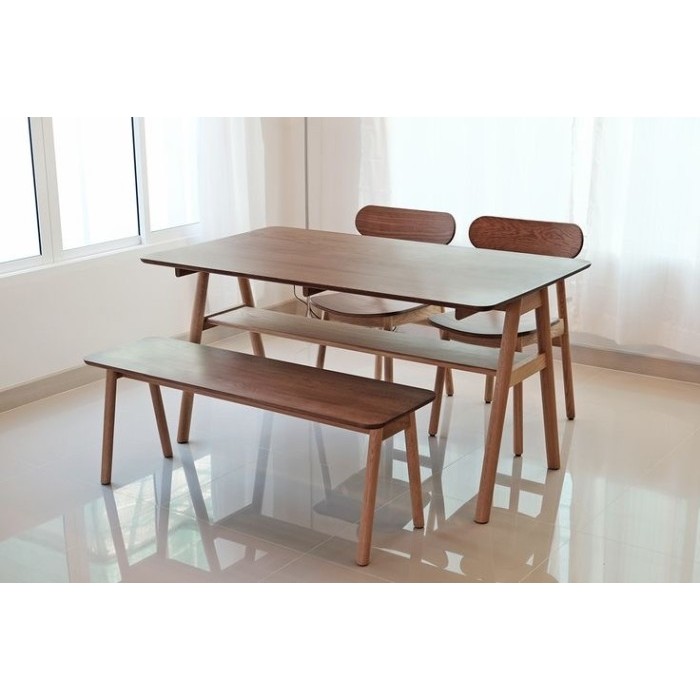 GFJ Set Meja Kursi Makan Kursi Cafe 1 Set Jati Minimalis