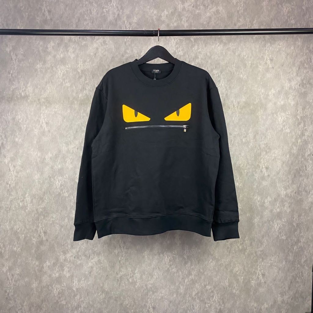 Kaos Oversize Baju Sweater Fendi -93 Iconic Cotton sweatshirt Baju Sweater Pria & Wanita UnisexFF -9