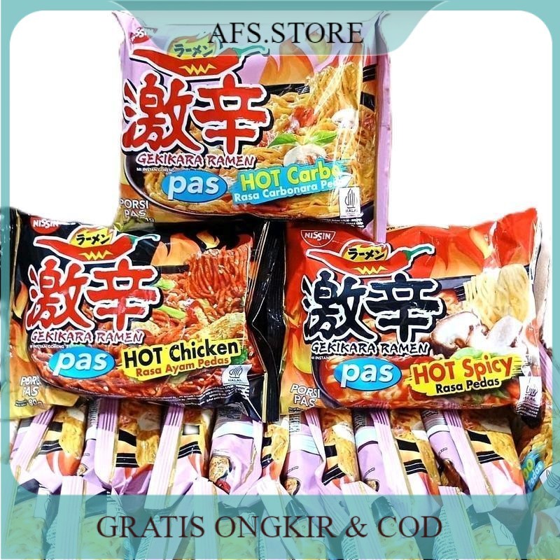 

6pcs Mie Instan Ramen Nissin Gekikara Porsi Pas 74g Pedas Goreng