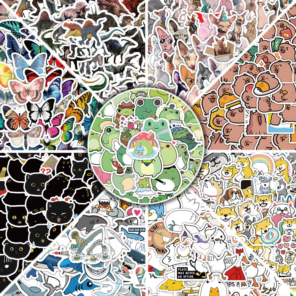 

100p Cute Aesthetic Stationery School Office Supplies Sticker Kawaii Diary Decoration Lot Children's Stickers Pack Korean Paper
