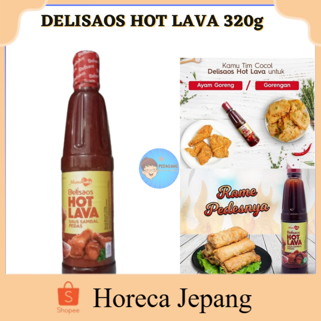 

Mamasuka Delisaos Hot Lava 320ml/ Saos Sambal Delisaos/ Saus Sambal Hot