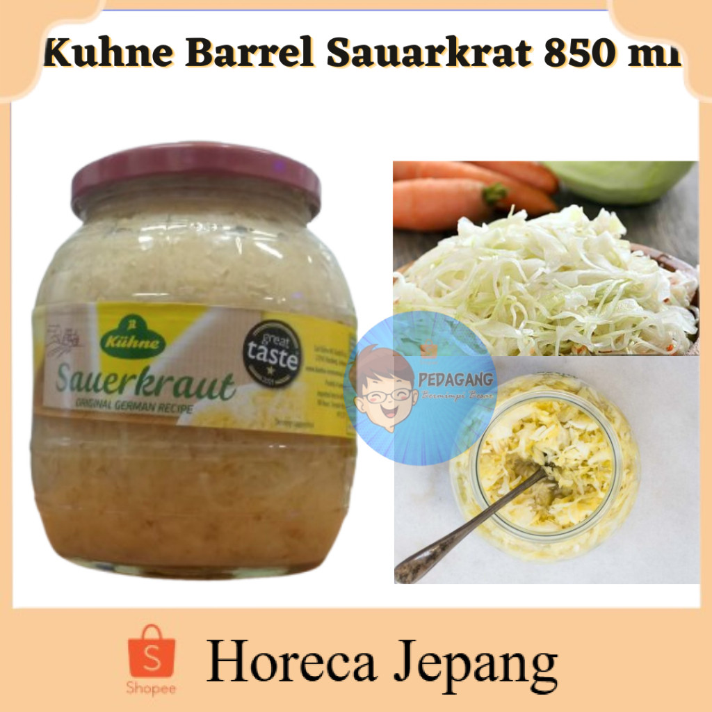 

Kuhne Barrel Saurkraut 850ml/ Asinan Kol Putih Barel/ KOL PUTIH