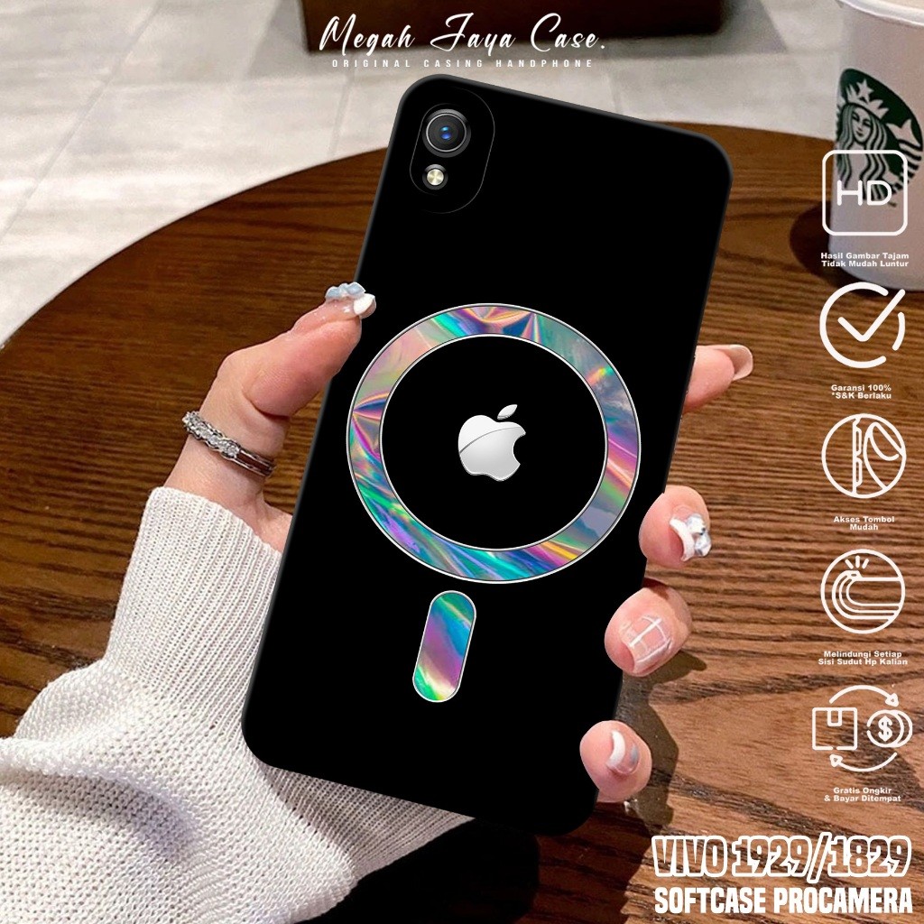 Lilystore- Softcase Hp Vivo 1820 / Vivo 1929 - Case Hp Vivo 1929 / Vivo 1820 Motif Logo Magsafe -