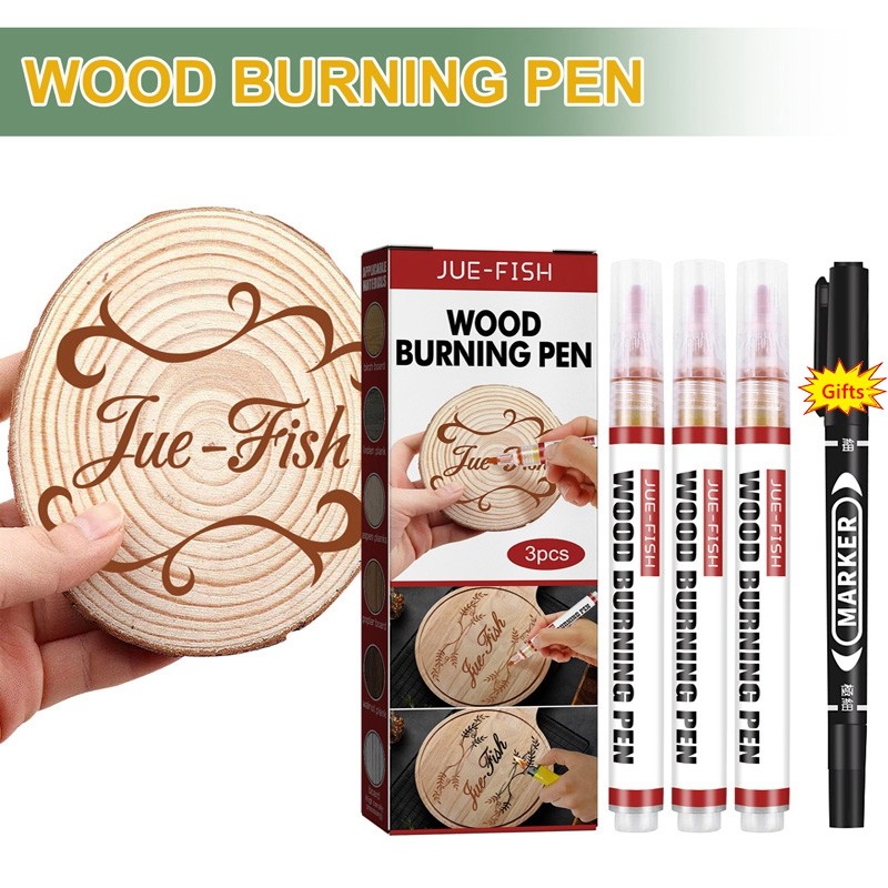 

2/3pcs Creative Wood Burning Pen Scorch Wood Burned Marker Pyrography Pens for DIY Art Woodworking Supplies Kids Wood Pen