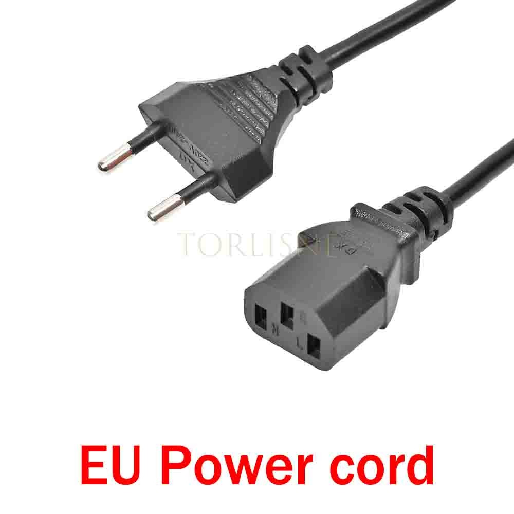 

AC Power Cord Lead 3 Pin EU European PLUG PC LCD LED Cable Prong Laptop,1.2M Pure copper power cord