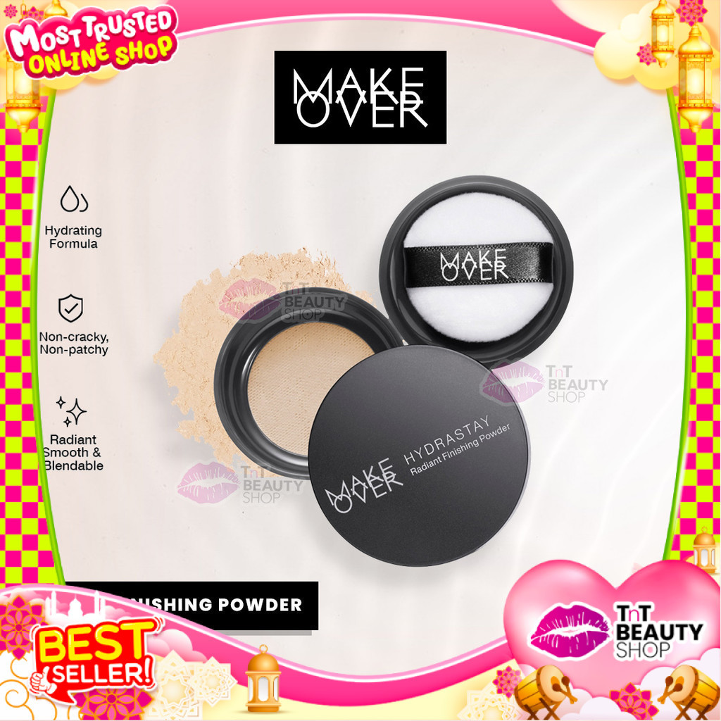 MAKE OVER Hydrastay Radiant Finishing Powder 8 gr - Bedak Tabur | MAKEOVER - TnT Beauty Shop