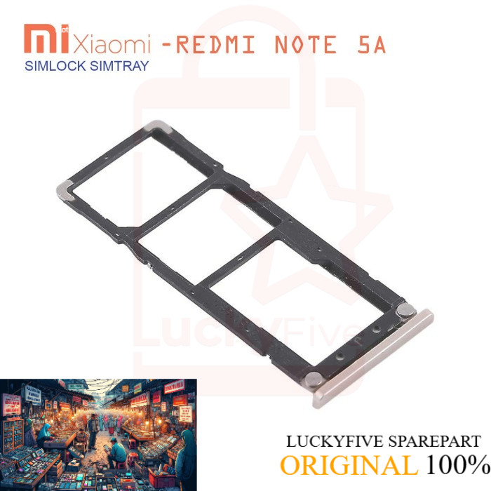 SIMTRAY REDMI NOTE 5A SLOT SIM / TEMPAT KARTU REDMI 5A NEW ORIGINAL
