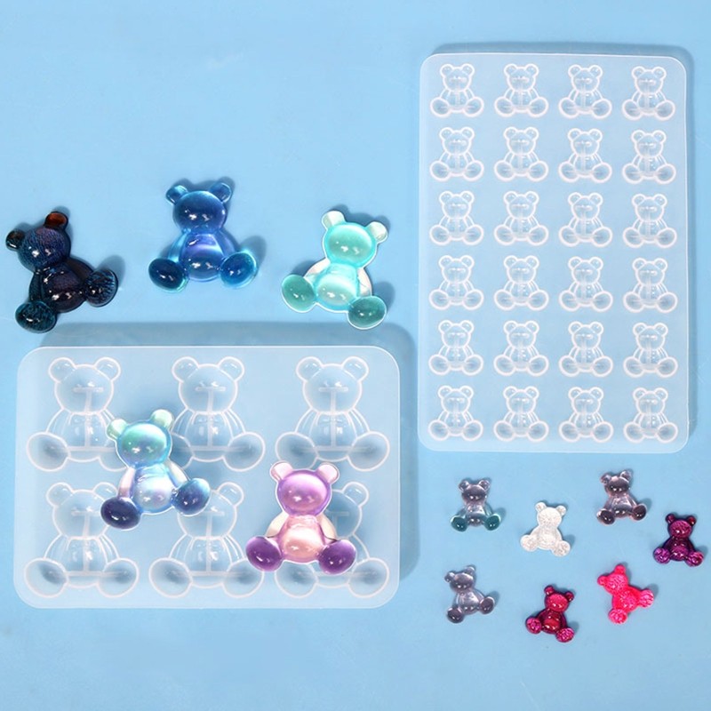 

Cartoon Bear Silicone Mold Gummy Bear Shape Mould Epoxy Resin Jewelry Making Crafts Tool for Earrings Necklace Keychain Pendants